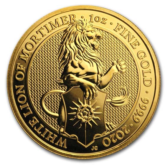 2020 Great Britain 1 oz Gold Queen's Beasts The White Lion