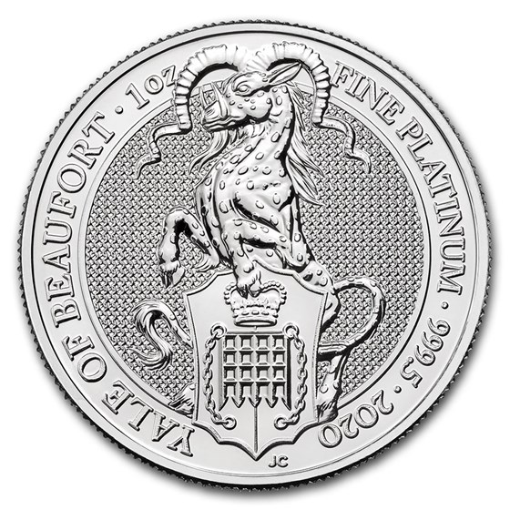 2020 Great Britain 1 oz Platinum Queen's Beasts The Yale