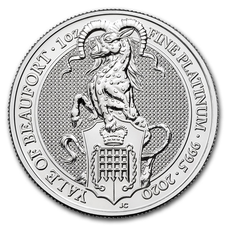 2020 Great Britain 1 oz Platinum Queen's Beasts The Yale