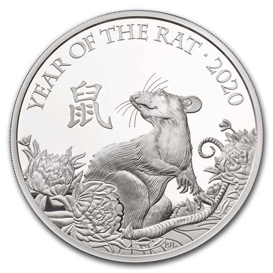 2020 Great Britain 1 oz Silver Year of the Rat Proof (Box & COA) 2020 Great Britain 1 oz Silver Year of the Rat Proof (Box & COA)