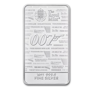 Buy 2020 Great Britain 10 oz Silver James Bond 007 Bar | APMEX
