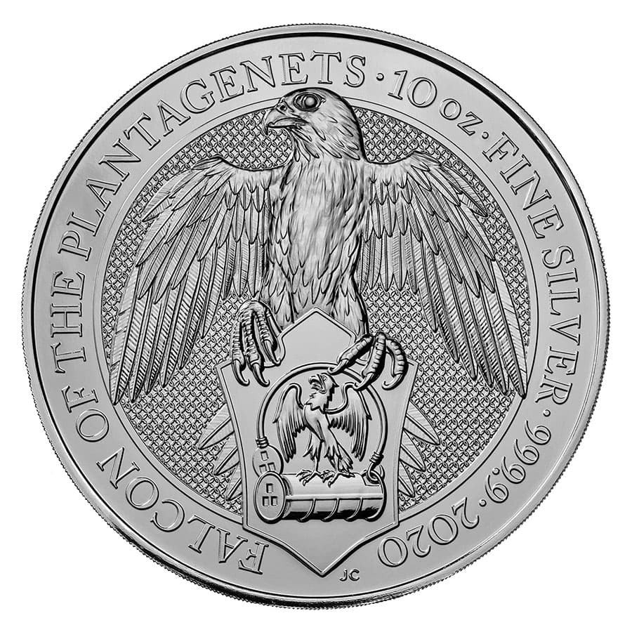 2020 Great Britain 10 oz Silver Queen's Beasts The Falcon