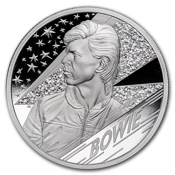 2020 Great Britain 2 oz Silver Music Legends: David Bowie Proof 2020 Great Britain 2 oz Silver Music Legends: David Bowie Proof