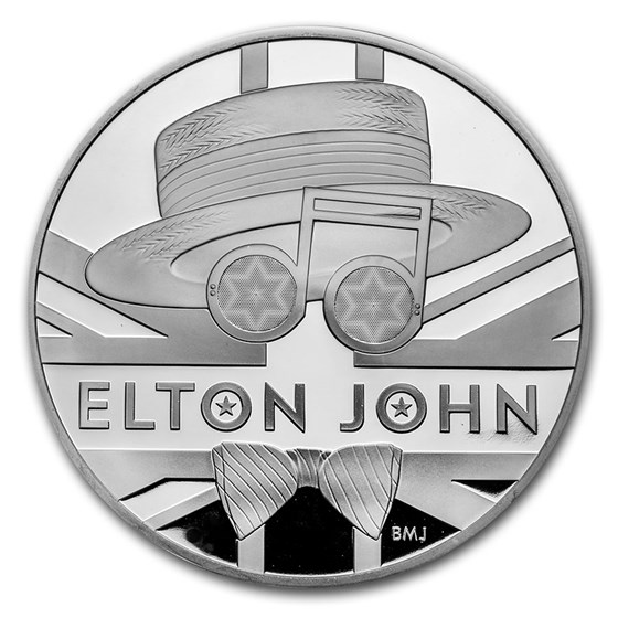 2020 Great Britain 5 oz Proof Silver Music Legends: Elton John