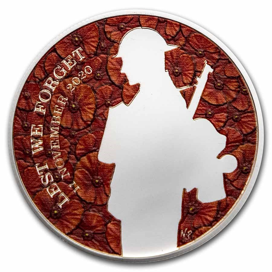 2020 Great Britain £5 Silver Remembrance Day Proof