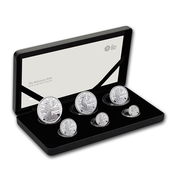 2020 Great Britain 6-Coin Silver Britannia Proof Set 2020 Great Britain 6-Coin Silver Britannia Proof Set