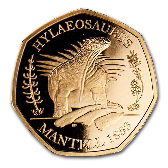 2020 Great Britain Gold 50p Proof Hylaeosaurus 2020 Great Britain Gold 50p Proof Hylaeosaurus