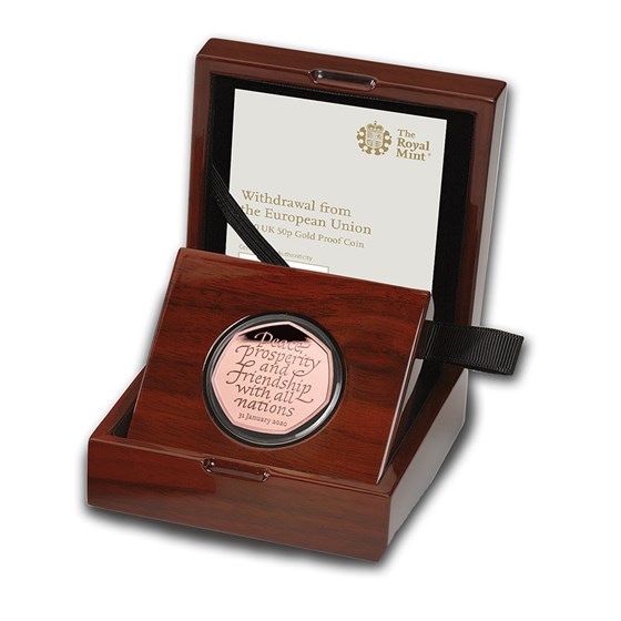 2020 Great Britain Gold 50p Proof Withdrawal from the EU 2020 Great Britain Gold 50p Proof Withdrawal from the EU