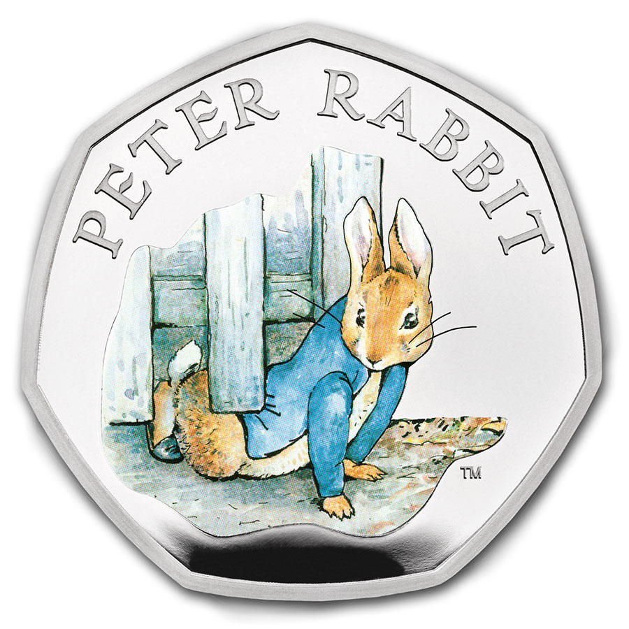 Beatrix Potter 50p Münze – Peter Rabbit Sammlercoin Aus Großbritannien, Ausgabejahr 2017
