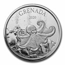 2020 Grenada 1 oz Silver Octopus BU 2020 Grenada 1 oz Silver Octopus BU