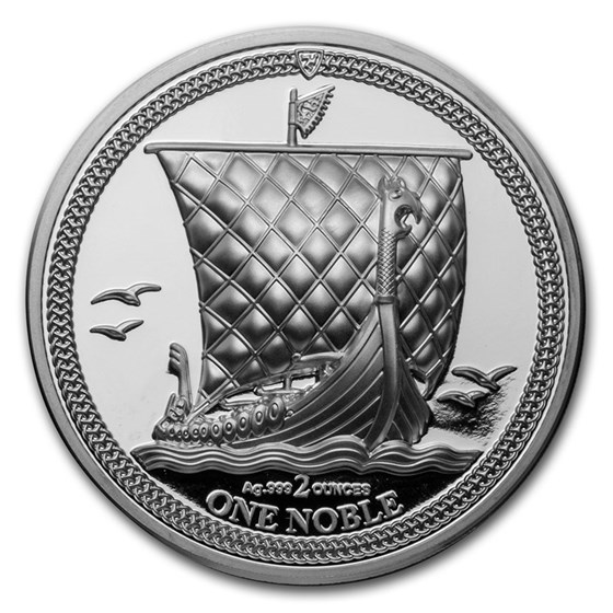 2020 Isle of Man 2 oz Silver Noble Piedfort Proof 2020 Isle of Man 2 oz Silver Noble Piedfort Proof
