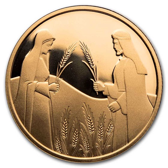 2020 Israel 1/2 oz Gold 10 NIS Ruth in Boaz's Field Proof 2020 Israel 1/2 oz Gold 10 NIS Ruth in Boaz's Field Proof