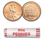 2020 Lincoln Cent 50-Coin Roll BU
