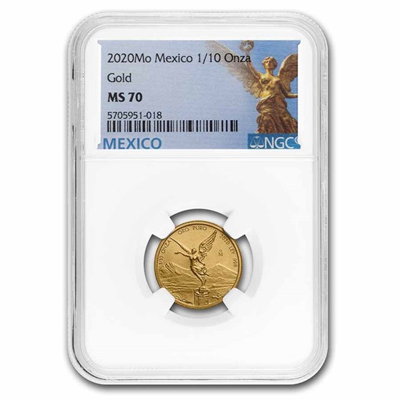 2020 Mexico 1/10 oz Gold Libertad MS-70 NGC 2020 Mexico 1/10 oz Gold Libertad MS-70 NGC