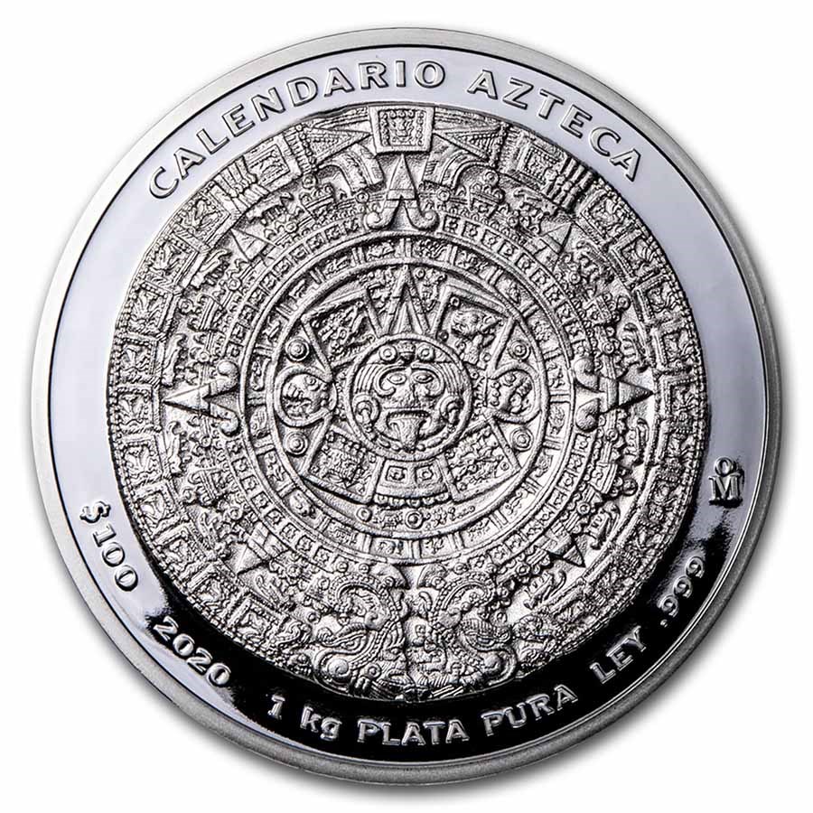Buy 2020 Mexico 1 kilo Silver Aztec Calendar (w/Box & COA) APMEX