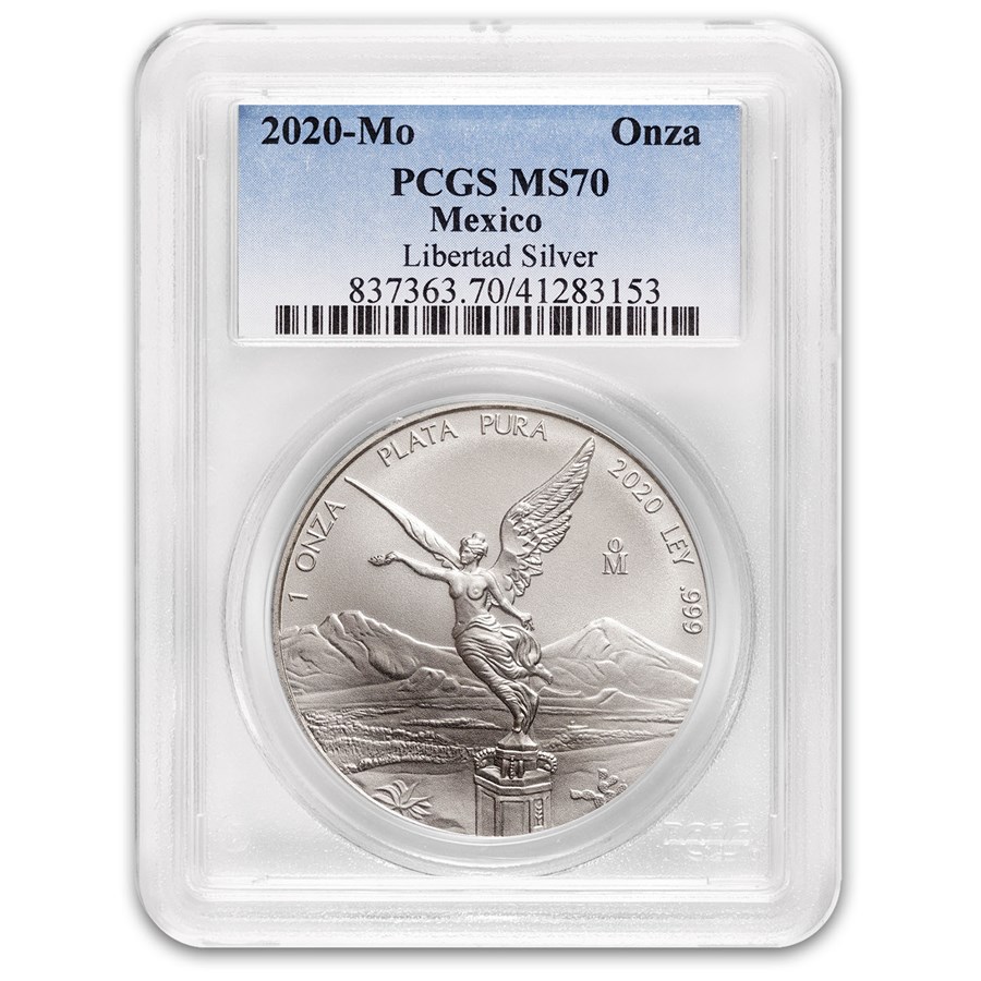 2020 Mexico 1 oz Silver Libertad MS-70 PCGS