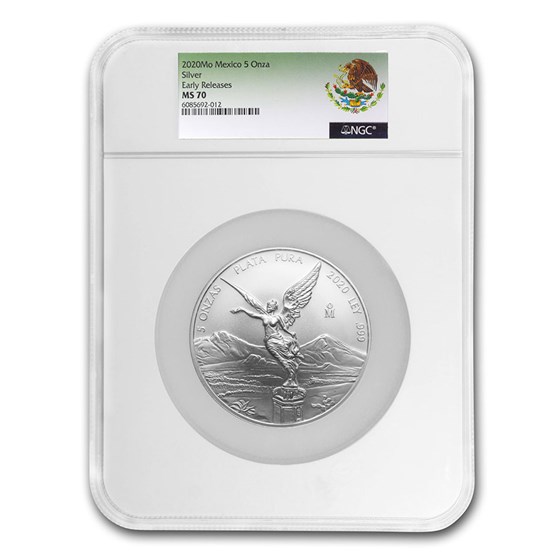 2020 Mexico 5 oz Silver Libertad MS-70 NGC (Early Release)