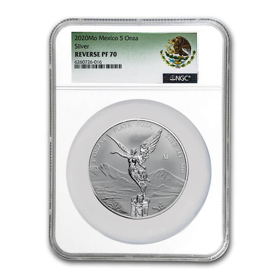 2020 Mexico 5 oz Silver Libertad Reverse Proof PF-70 NGC 2020 Mexico 5 oz Silver Libertad Reverse Proof PF-70 NGC