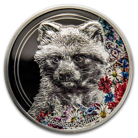 2020 Mongolia 1 oz Silver Woodland Spirits (Raccoon Dog) 2020 Mongolia 1 oz Silver Woodland Spirits (Raccoon Dog)