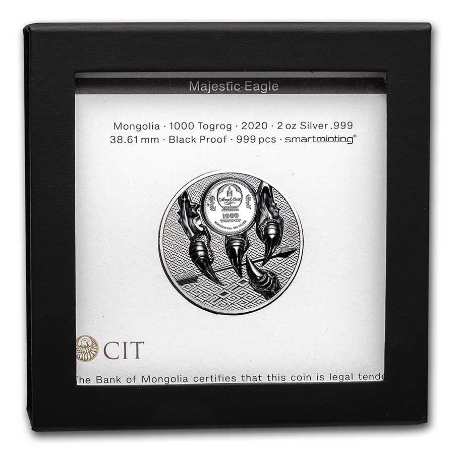 Buy 2020 Mongolia 2 oz Silver Proof Majestic Eagle | APMEX