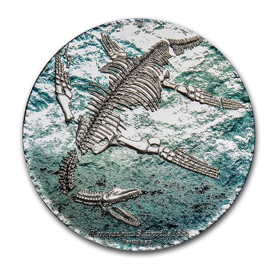 2020 Mongolia 3 oz Silver Prehistoric Beasts Plesiosauria 2020 Mongolia 3 oz Silver Prehistoric Beasts Plesiosauria