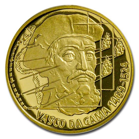 2020 Niue 1/4 oz Gold Proof On Waves: Vasco da Gama 2020 Niue 1/4 oz Gold Proof On Waves: Vasco da Gama