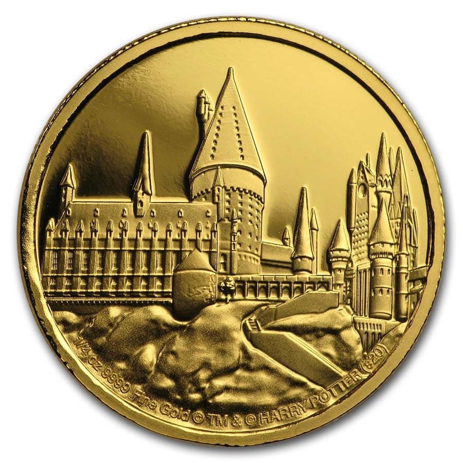 2020 Niue 1/4 oz Proof Gold - Hogwarts Castle