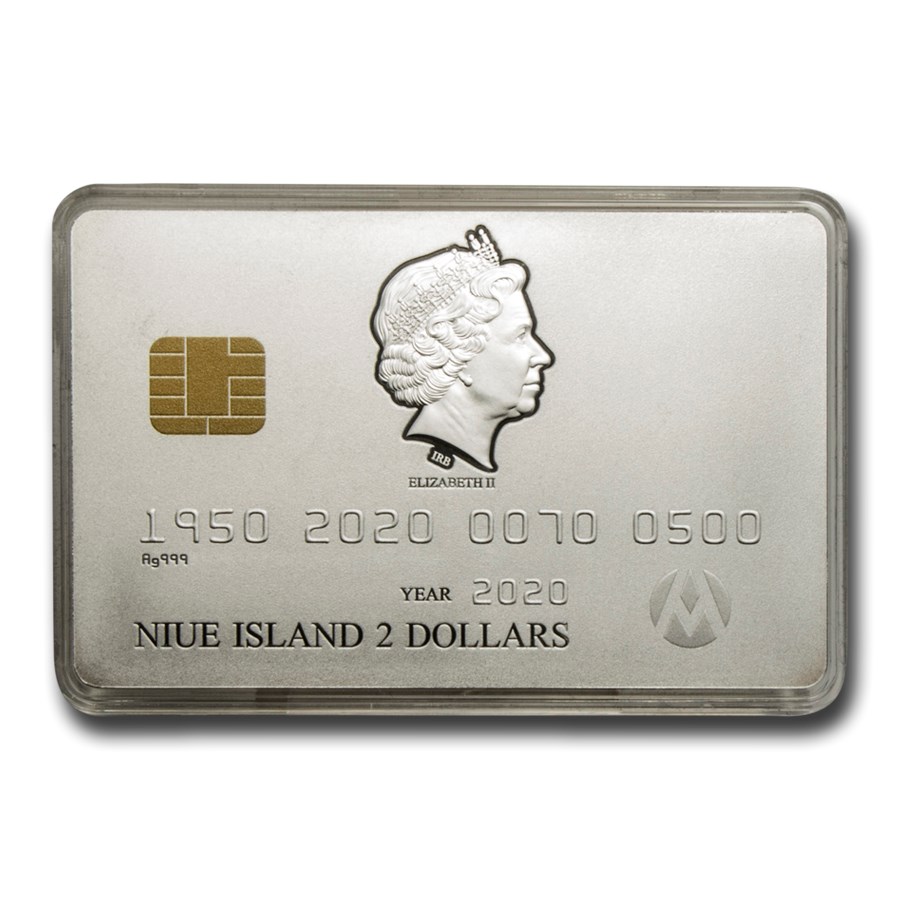 2020 Niue 1.5 oz Silver Credit Card Replica Coin