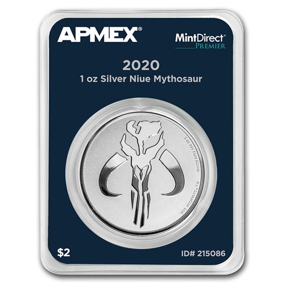 2020 Niue 1 oz Ag $2 Star Wars: Mythosaur (MD® Premier Single) 2020 Niue 1 oz Ag $2 Star Wars: Mythosaur (MD® Premier Single)