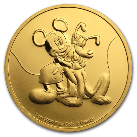 2020 Niue 1 oz Gold $250 Disney Mickey & Pluto BU 2020 Niue 1 oz Gold $250 Disney Mickey & Pluto BU
