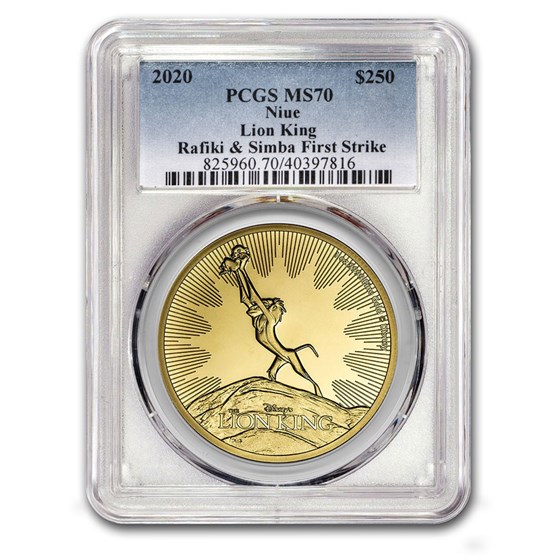 2020 Niue 1 oz Gold $250 Lion King Circle of Life MS-70 PCGS (FS) 2020 Niue 1 oz Gold $250 Lion King Circle of Life MS-70 PCGS (FS)