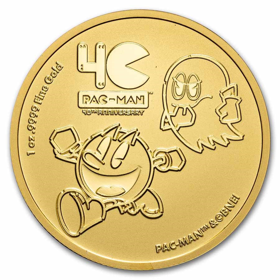 2020 Niue 1 oz Gold $250 PAC-MAN™ 40th Anniversary (Coin Only)