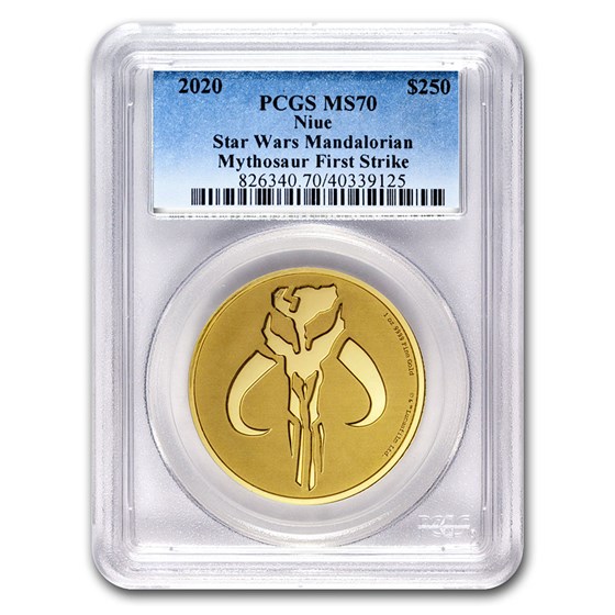 2020 Niue 1 oz Gold $250 Star Wars: Mythosaur MS-70 PCGS (FS) 2020 Niue 1 oz Gold $250 Star Wars: Mythosaur MS-70 PCGS (FS)