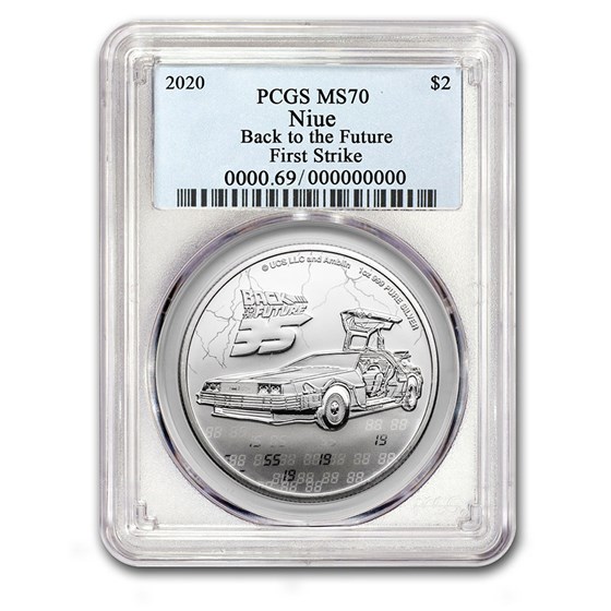2020 Niue 1 oz Silver $2 Back to the Future 35th MS-70 PCGS (FS) 2020 Niue 1 oz Silver $2 Back to the Future 35th MS-70 PCGS (FS)