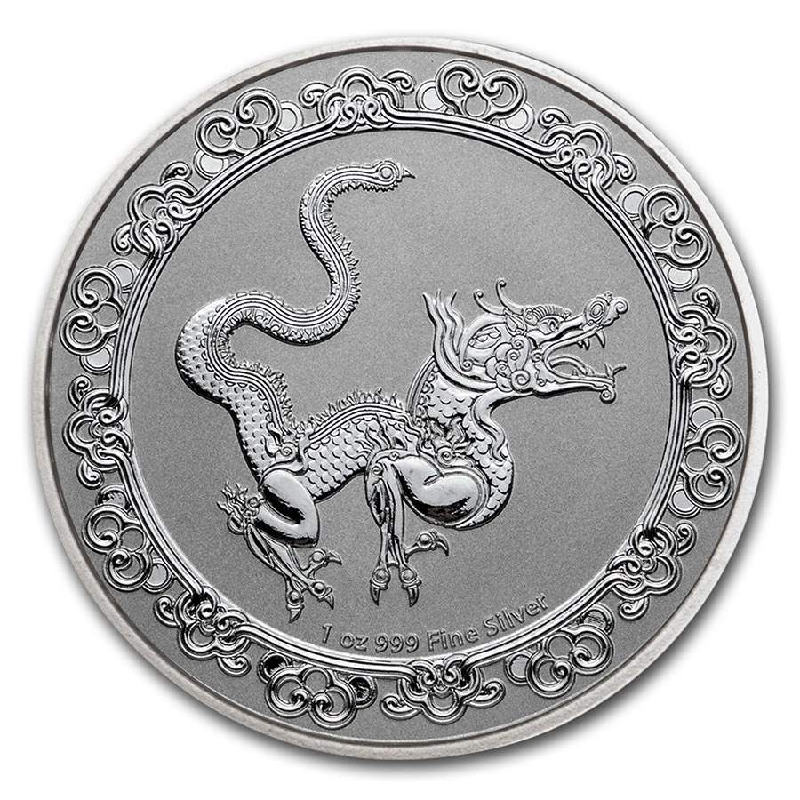 2020 Niue 1 oz Silver $2 Celestial Animals The Yellow Snake