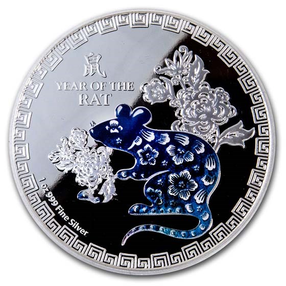 2020 Niue 1 oz Silver $2 Colorized Lunar Year of the Rat 2020 Niue 1 oz Silver $2 Colorized Lunar Year of the Rat