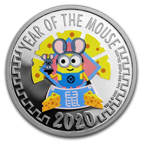 2020 Niue 1 oz Silver $2 Despicable Me: Lunar Mouse Proof 2020 Niue 1 oz Silver $2 Despicable Me: Lunar Mouse Proof