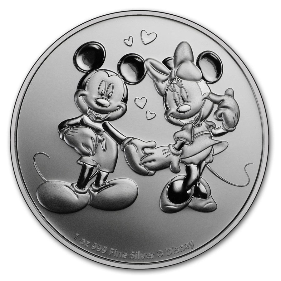 Disney Mickey Mouse Basketball Aim High 1 oz .999 Silver Proof 2020 Niue Coa, Size: One Size