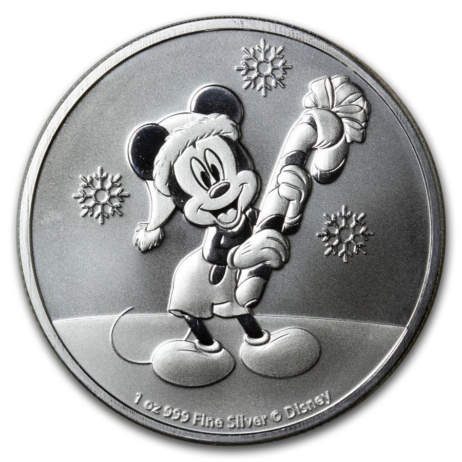 Disney Mickey Mouse Basketball Aim High 1 oz .999 Silver Proof 2020 Niue Coa, Size: One Size