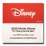 2020 Niue 1 oz Silver $2 Disney Mickey Mouse: Cycling