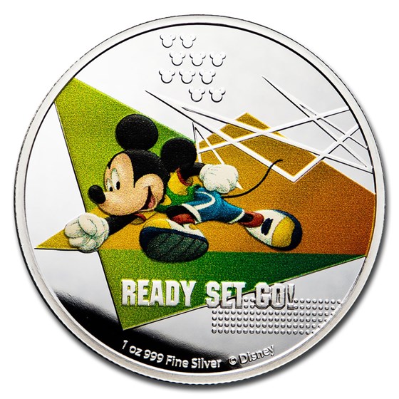 2020 Niue 1 oz Silver $2 Disney Mickey Mouse: Ready Set Go 2020 Niue 1 oz Silver $2 Disney Mickey Mouse: Ready Set Go