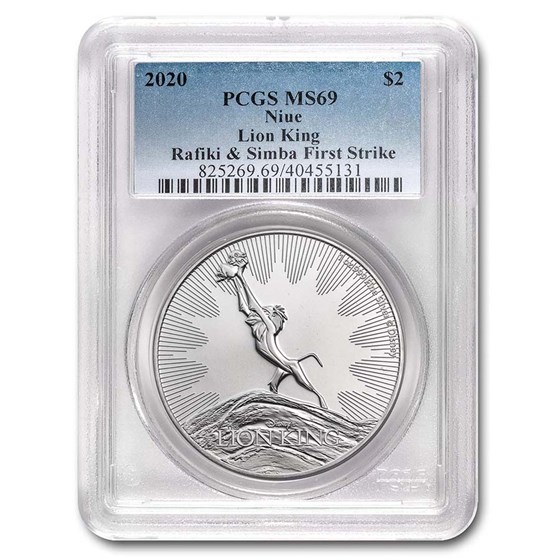 2020 Niue 1 oz Silver $2 Lion King Circle of Life MS-69 PCGS (FS)