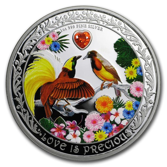 2020 Niue 1 oz Silver $2 Love is Precious Birds of Paradise 2020 Niue 1 oz Silver $2 Love is Precious Birds of Paradise