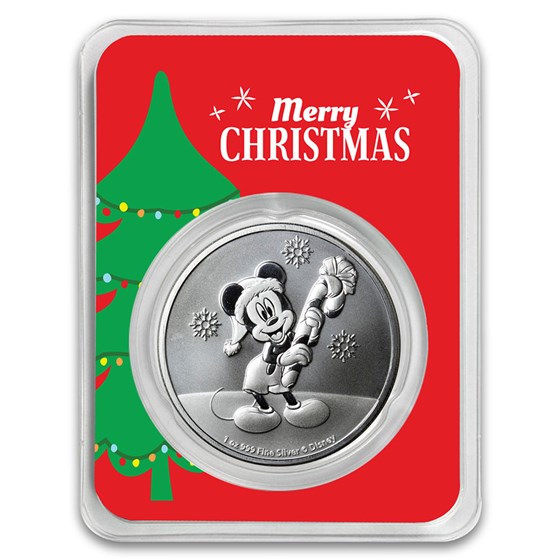 2020 Niue 1 oz Silver $2 Mickey Christmas in Christmas Tree TEP 2020 Niue 1 oz Silver $2 Mickey Christmas in Christmas Tree TEP