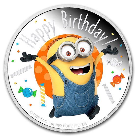 2020 Niue 1 oz Silver $2 Minion Made - Happy Birthday Proof 2020 Niue 1 oz Silver $2 Minion Made - Happy Birthday Proof