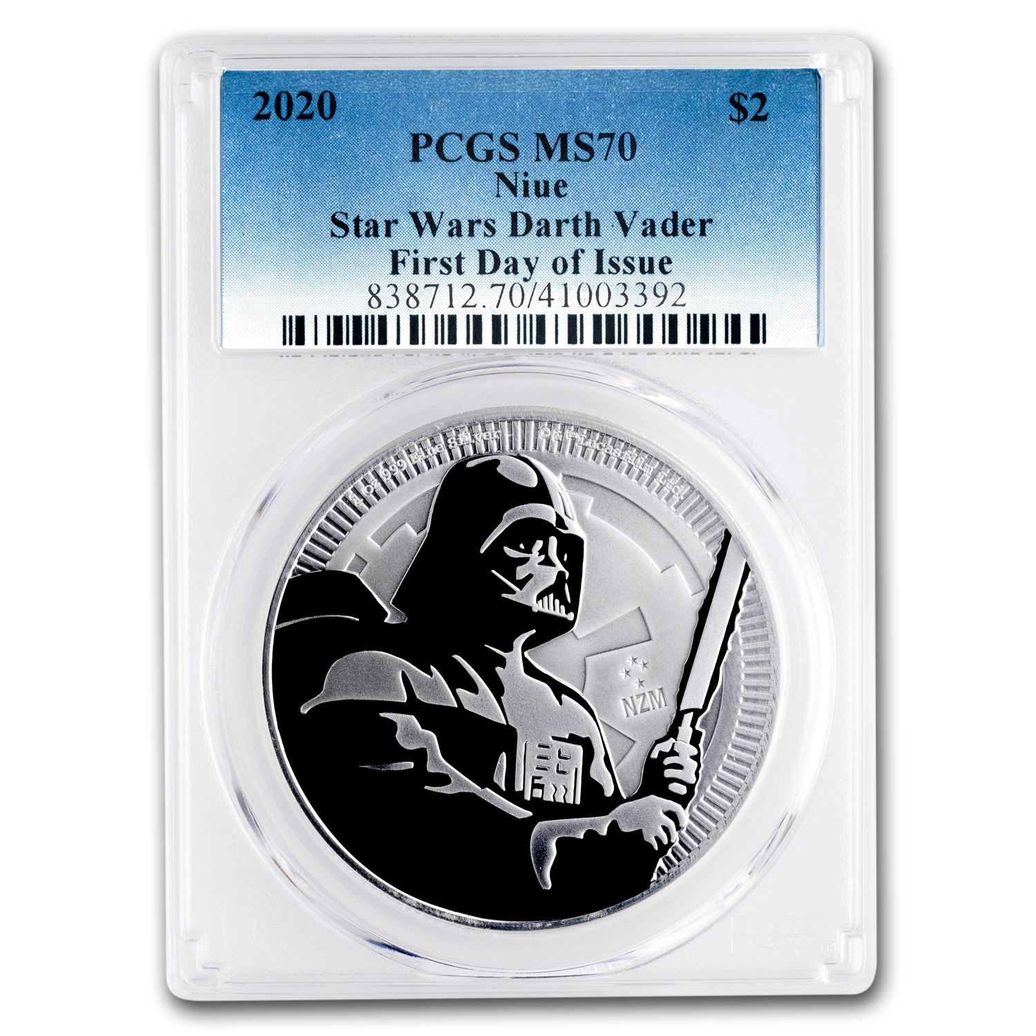 【最高鑑定！MS70】2020 ニウエ　銀貨　Star Wars 15 Buy 2020 Niue 1 oz Silver $2 Star Wars: Darth Vader MS-70 PCGS