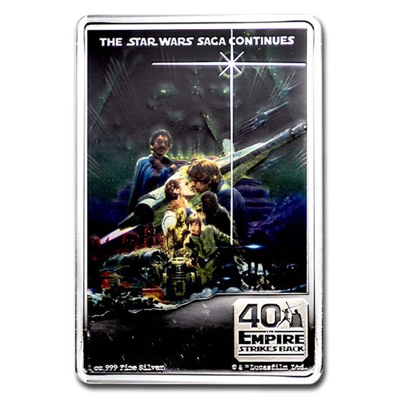 2020 Niue 1 oz Silver $2 Star Wars: Empire Strikes Back 40th Ann 2020 Niue 1 oz Silver $2 Star Wars: Empire Strikes Back 40th Ann