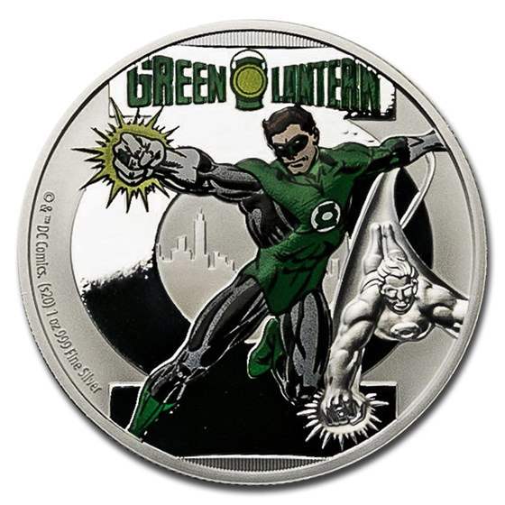 2020 Niue 1 oz Silver Coin $2 Justice League 60th: Green Lantern 2020 Niue 1 oz Silver Coin $2 Justice League 60th: Green Lantern