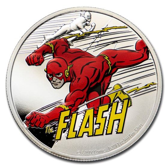 2020 Niue 1 oz Silver Coin $2 Justice League 60th: The Flash 2020 Niue 1 oz Silver Coin $2 Justice League 60th: The Flash