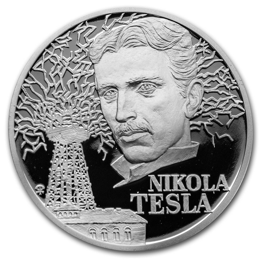2020 Niue 1 oz Silver Proof Geniuses of the 19th Century: Tesla